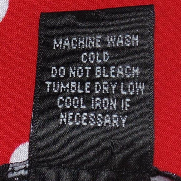 GLAMOUR Dress, 8, Red, White Ditzy Polka dots, Sleeveless, Sash belt, VINTAGE - Picture 12 of 13